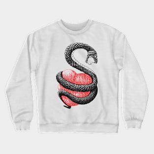 Snake Hugging Heart Crewneck Sweatshirt